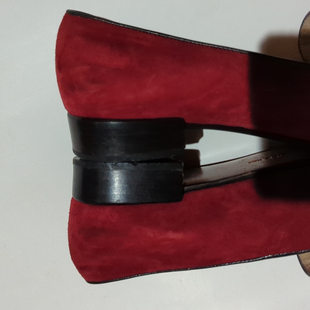 Salvatore Ferragamo red suede driving loafers - Picture 7 of 10